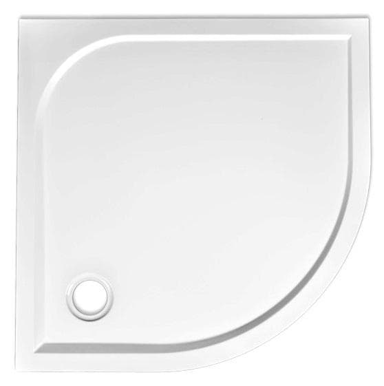 Sprchová vanička oblá 900x900 mm, SVLM900R550L liaty mramor,výška 35mm, R550,otvor na ľavej strane